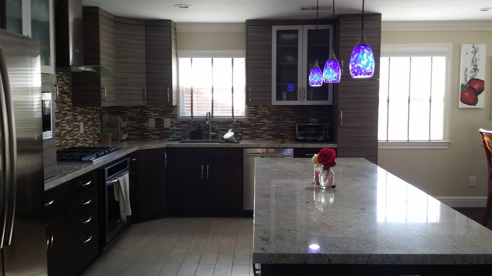 Contemporary Ceiling Light Kitchen Contemporary with Textured Melamine Textured Melamine