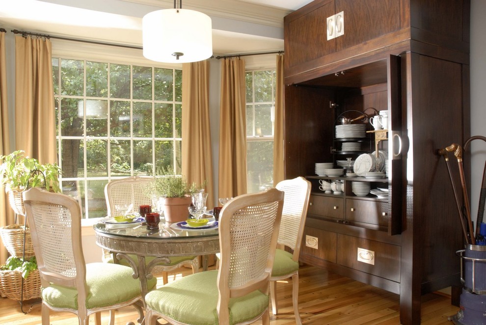 Contemporary China Cabinet Dining Room Eclectic with Amoire Antique Armoire Breakfast