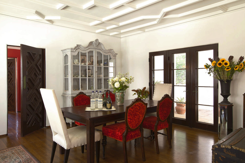 Contemporary China Cabinet Dining Room Traditional with Ceiling Molding Centerpiece Dining