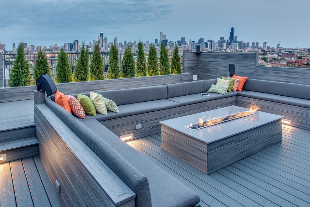 Contemporary Fire Pit Deck Contemporary with Composite Modern Living Modern