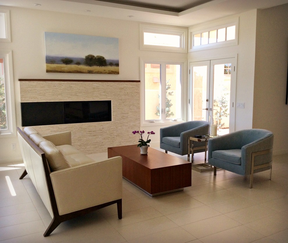 Contemporary Fireplace Surrounds Living Room Contemporary with American Clay American Clay