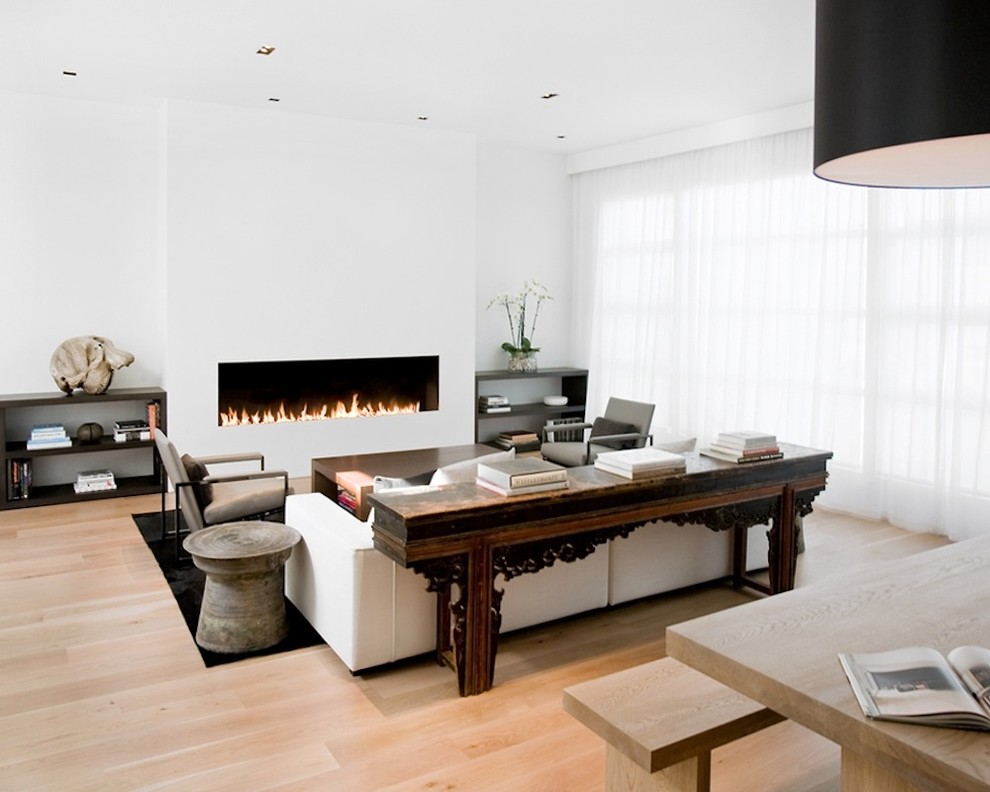 Contemporary Fireplace Surrounds Living Room Modern with Area Rug Black And