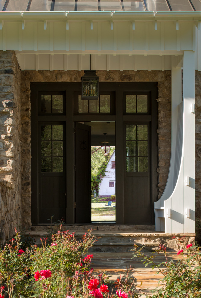 Contemporary Front Entry Doors Entry Farmhouse with Board and Batten Board
