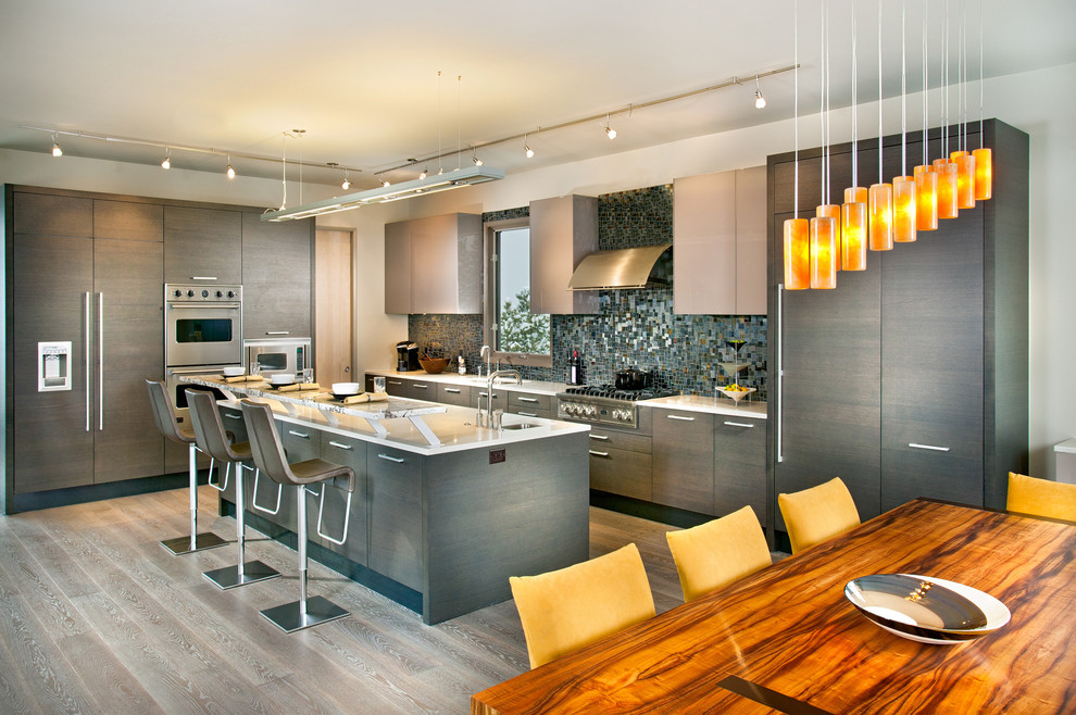 Contemporary Kitchen Backsplash Kitchen Contemporary with Backsplash Breakfast Bar Cabinet
