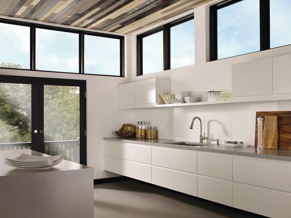 Contemporary Kitchen Faucets Kitchen Contemporary with Built in Cabinets Built