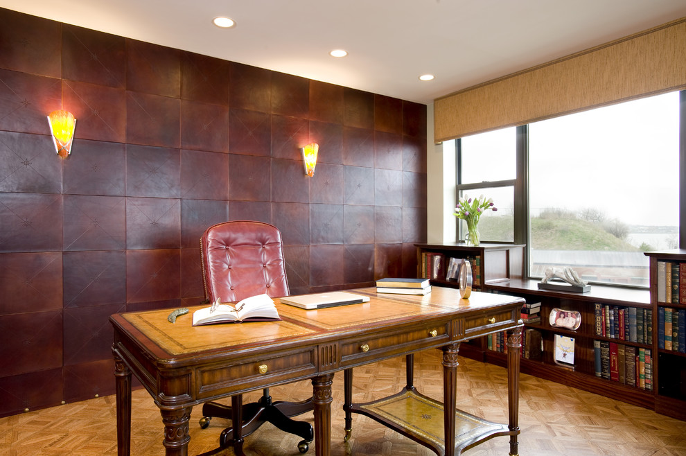 Contemporary Leather Sectionals Home Office Contemporary with Bookcase Chair Desk Desk