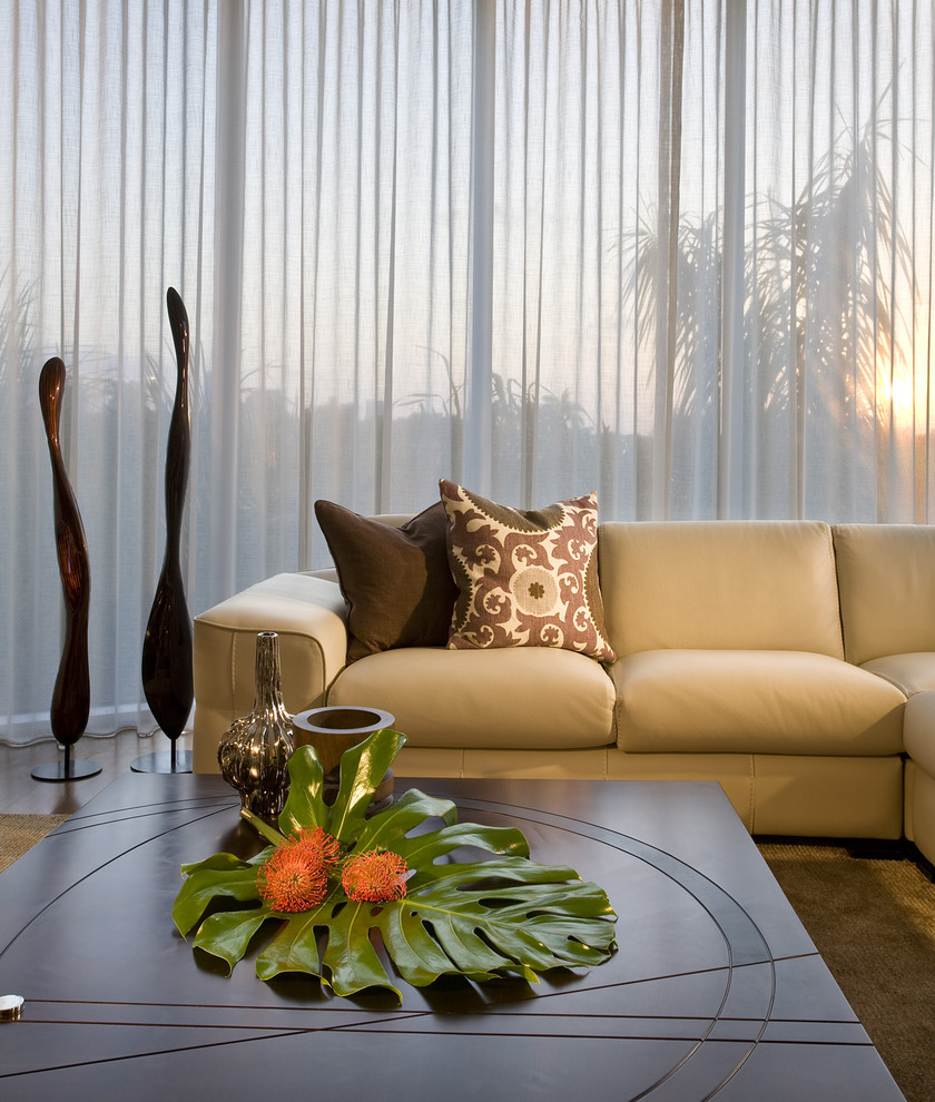 Contemporary Leather Sectionals Living Room Contemporary with Beige Brown Leather Sofa