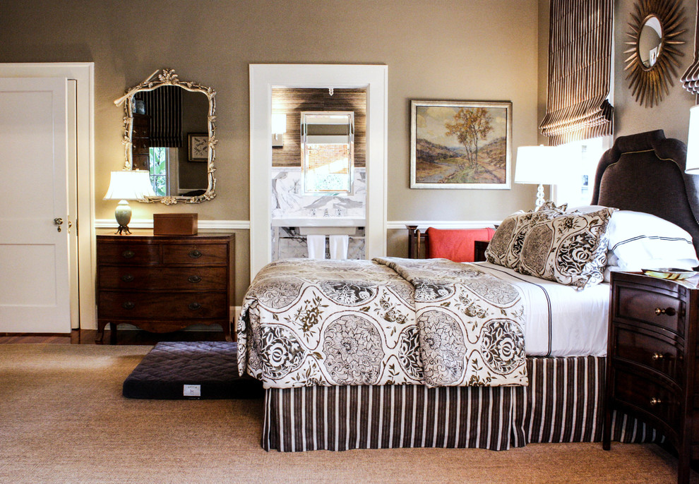 Contemporary Luxury Bedding Bedroom Traditional with Brown and White Bedding