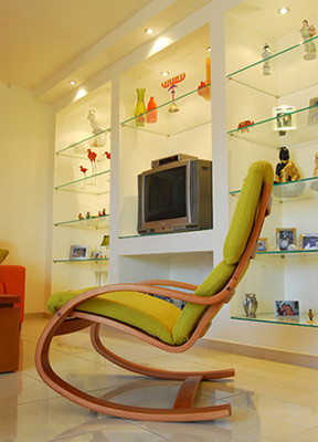 Contemporary Rocking Chairs Living Room Contemporary with Niche Recessed Lighting Rocking