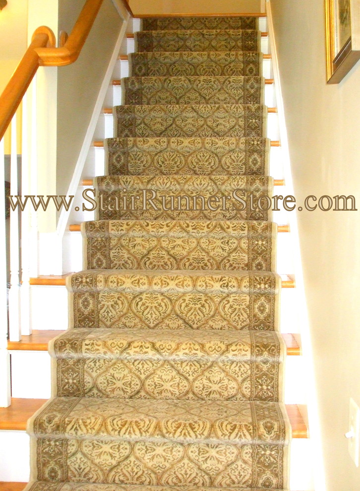 contemporary stair runners Staircase Traditional with carpet runner Connecticut contemporary