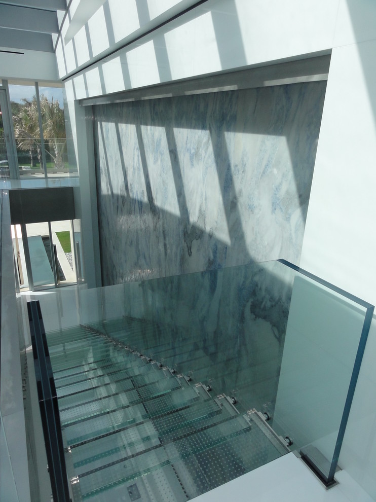 Contemporary Water Fountains Staircase Contemporary with Bluworld Built in Contemporary