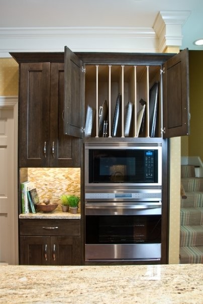 Cookie Sheet Storage Kitchen Traditional with Alder Backsplash Cabinet Countertop