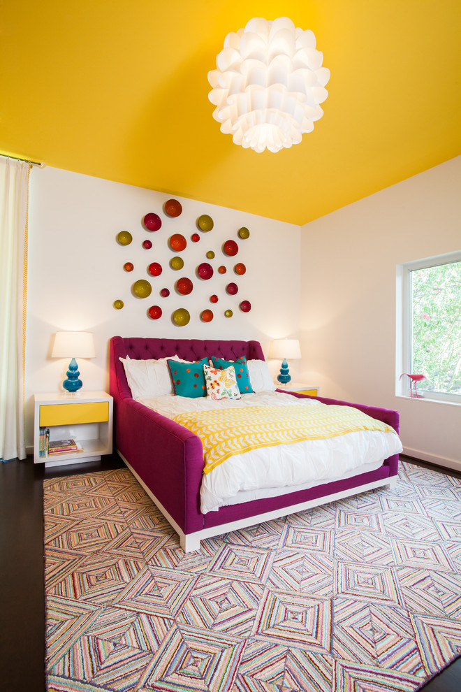 Cool Bed Frames Bedroom Contemporary with Chandelier Geometric Geomnetric Rug