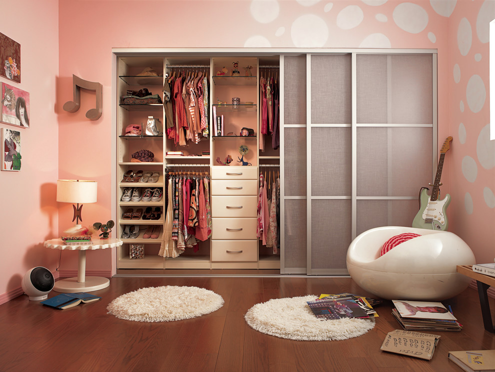 Cool Closet Doors Kids Contemporary with Clothes Storage Girls Room