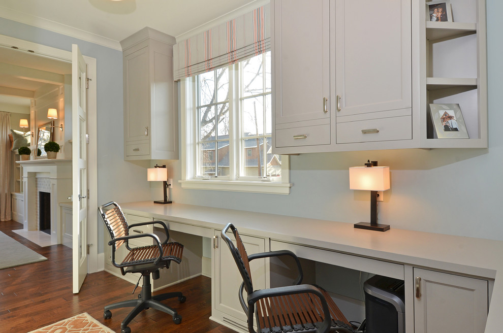 cool desk lamps Home Office Contemporary with built-in desk desk chair