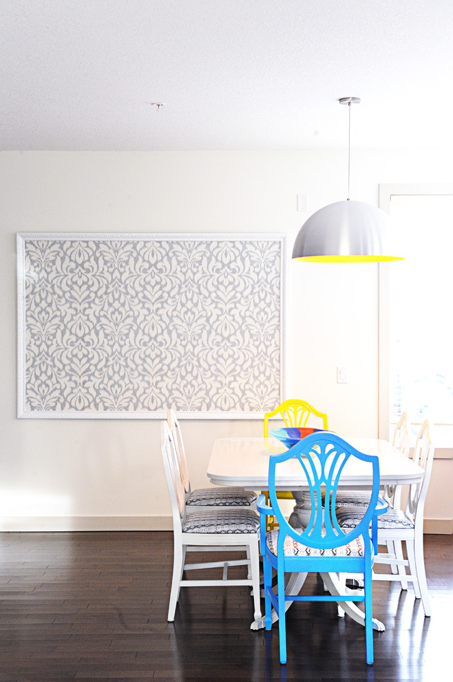Cool Dining Chairs Dining Room Eclectic with Airy Art Blue Bright