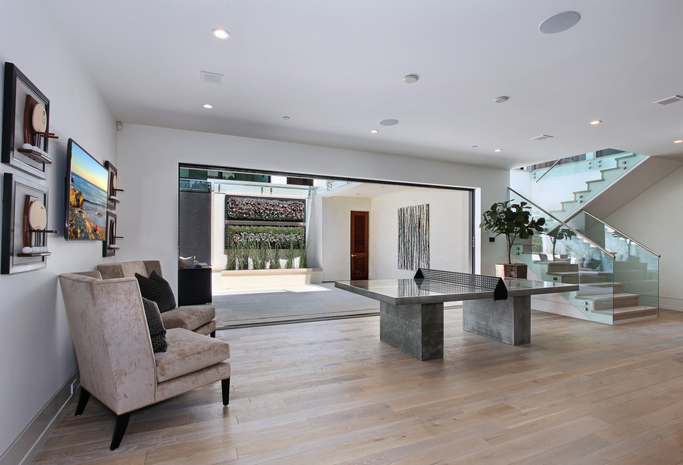 Cool Ping Pong Tables Basement Contemporary with Basement Concrete Ping Pong