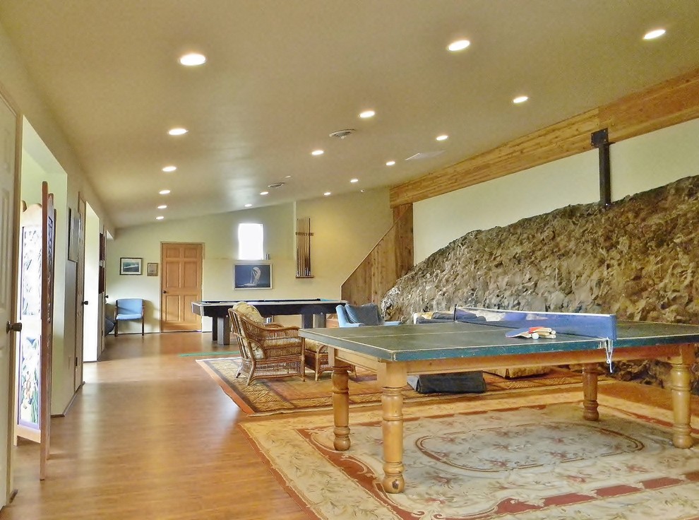 Cool Ping Pong Tables Family Room Rustic with Beams Family Room Guest