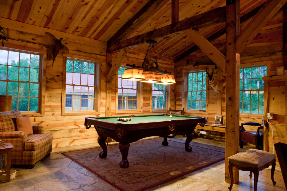 Cool Pool Table Lights Family Room Traditional with Area Rug Bench Cabin