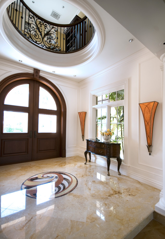 Cool Wall Sconces Entry Contemporary with Arched Doorway Baseboard Console