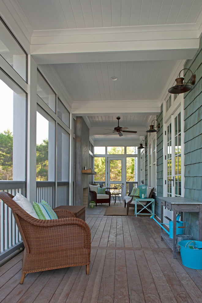 Cool Wall Sconces Porch Traditional with Barn Light Blue Shingles