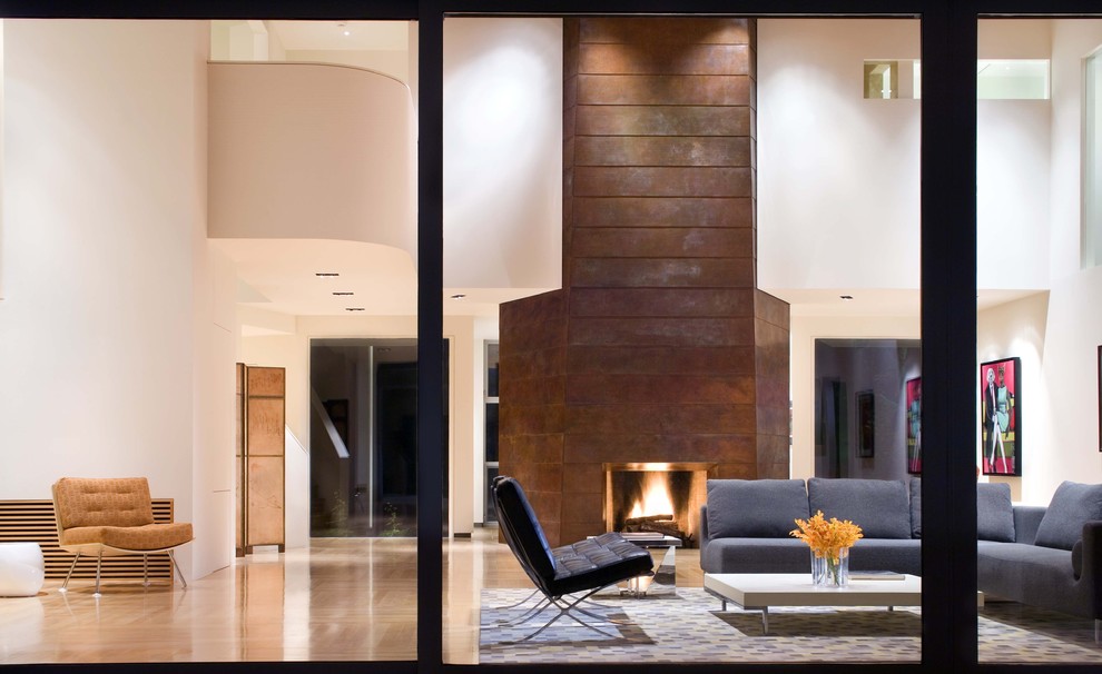 Copper Countertops Cost Living Room Contemporary with Barcelona Chair Copper Glass