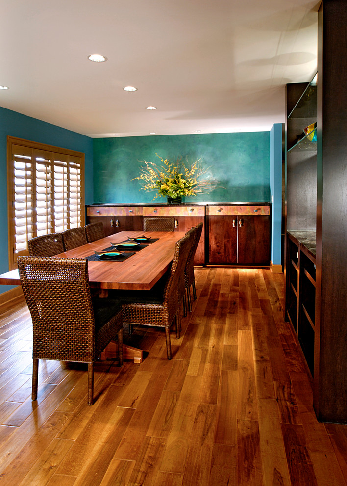 Copper Dining Table Dining Room Contemporary with Accent Wall Aristocratic Cabinets