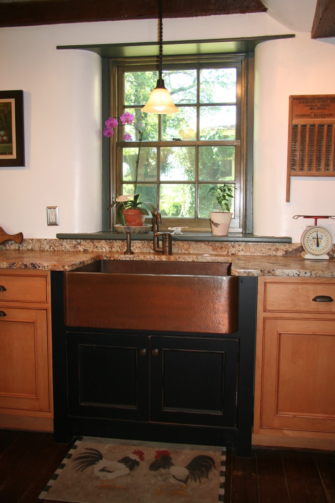 Copper Farmhouse Sink Kitchen with Copper Custom Kitchen Sink