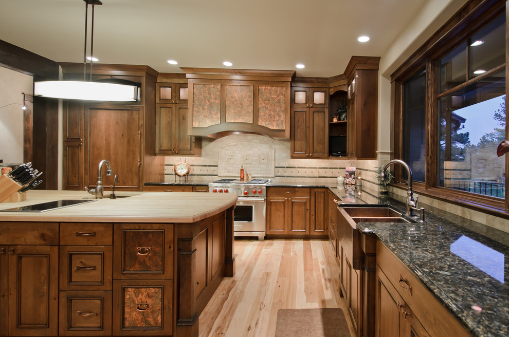 Copper Kitchen Appliances Kitchen Rustic with Apron Sink Butcher Block