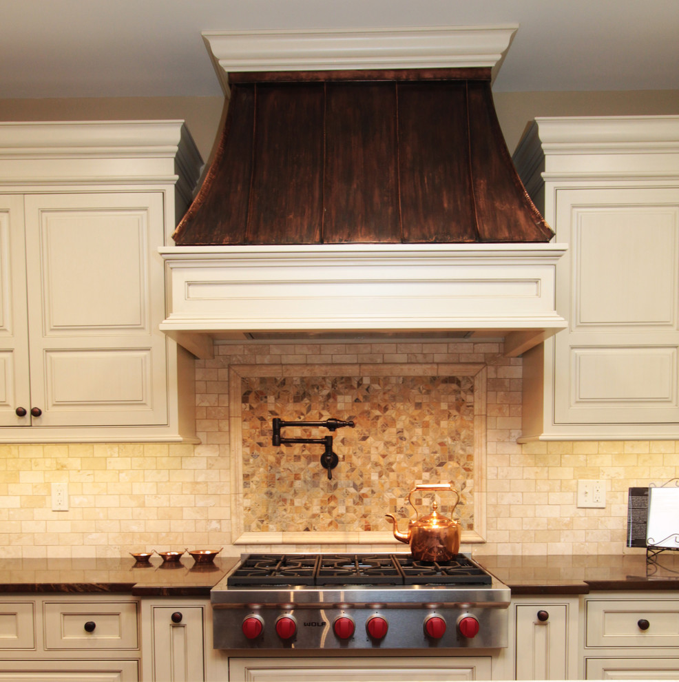 Copper Range Hoods Kitchen Traditional with None 