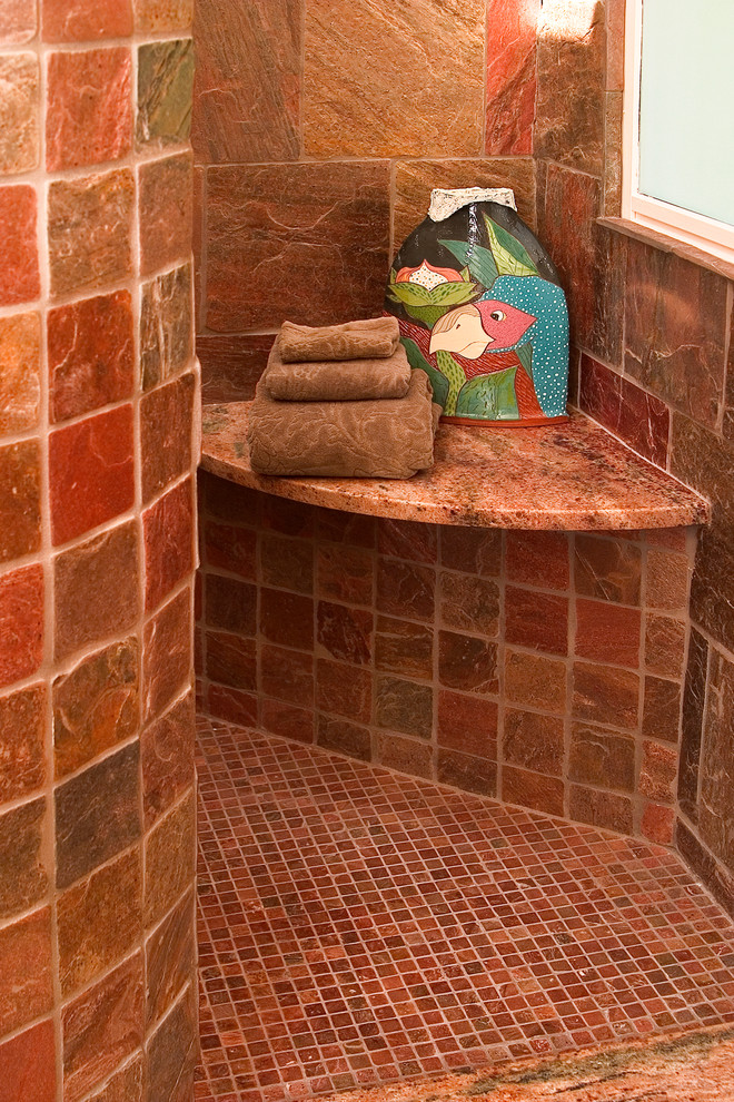 Copper Slate Tile Bathroom Eclectic with Copper Slate Copper Slate