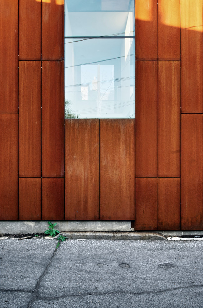 Copper Wall Panels Exterior Industrial with Corner Window Corten Steel
