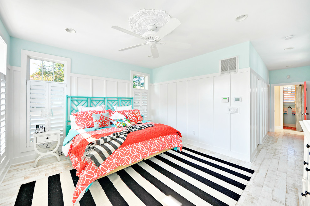 Coral and Green Bedding Bedroom Beach with Beach Home Black And