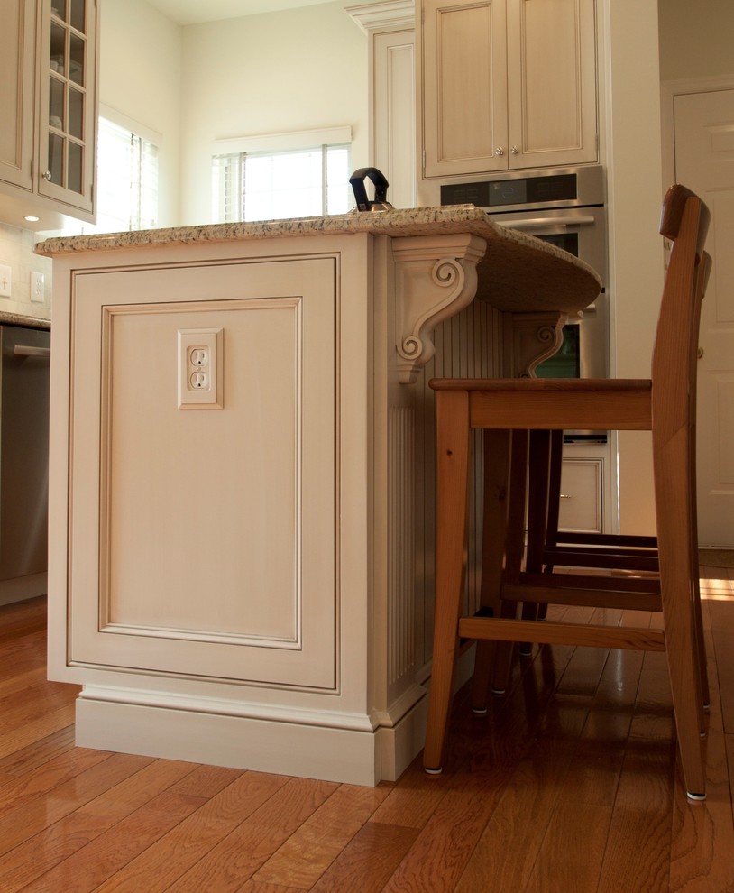 Corbels for Granite Kitchen Traditional with Beadboard Beaded Inset Corbel
