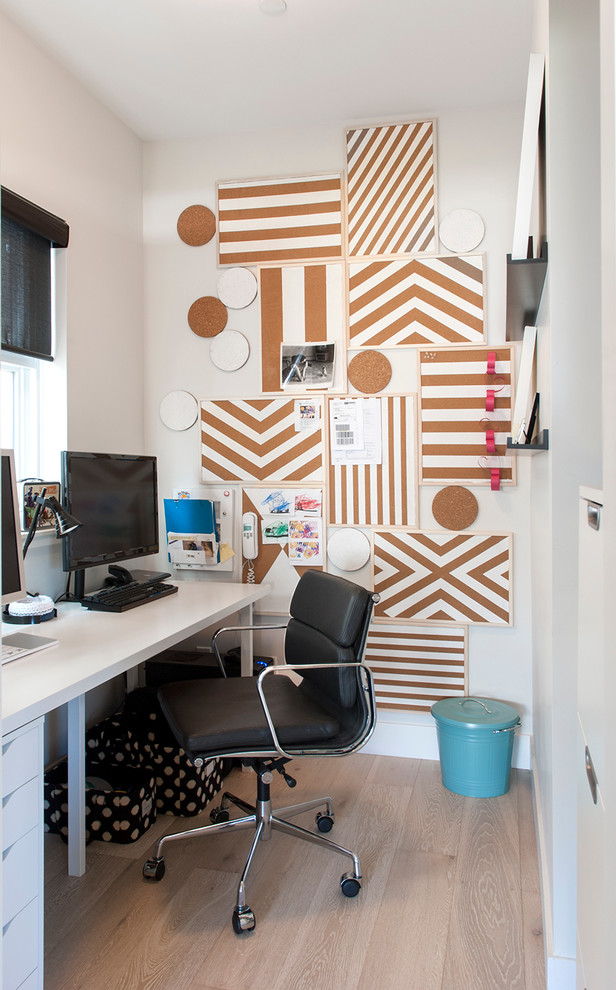 Cork Flooring Pros and Cons Home Office Contemporary with Black Task Chair Black