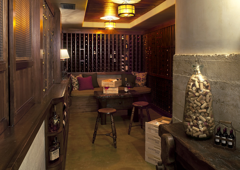 Cork Flooring Pros and Cons Wine Cellar Rustic with Built in Furniture Built1