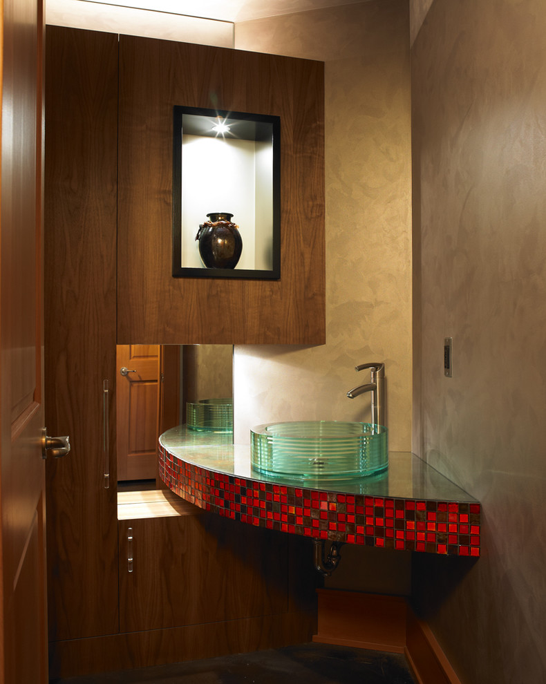 Corner Bathroom Sinks Bathroom Modern with Baseboards Corner Sink Exposed