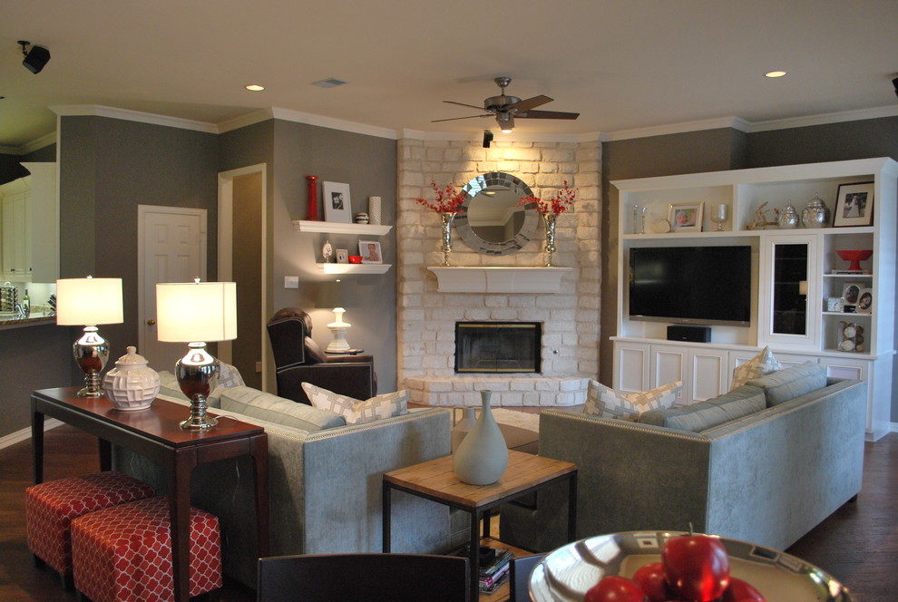 Corner Console Table Family Room Traditional with None 