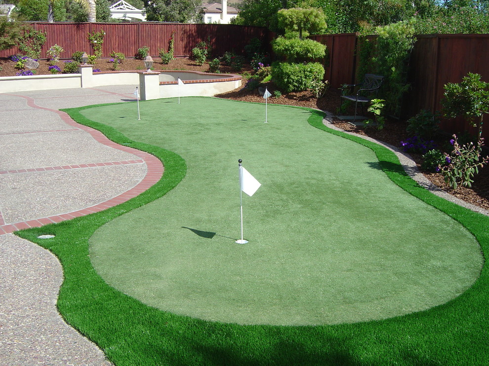 Corner Display Cabinet Landscape Traditional with Artificial Grass Artificial Putting