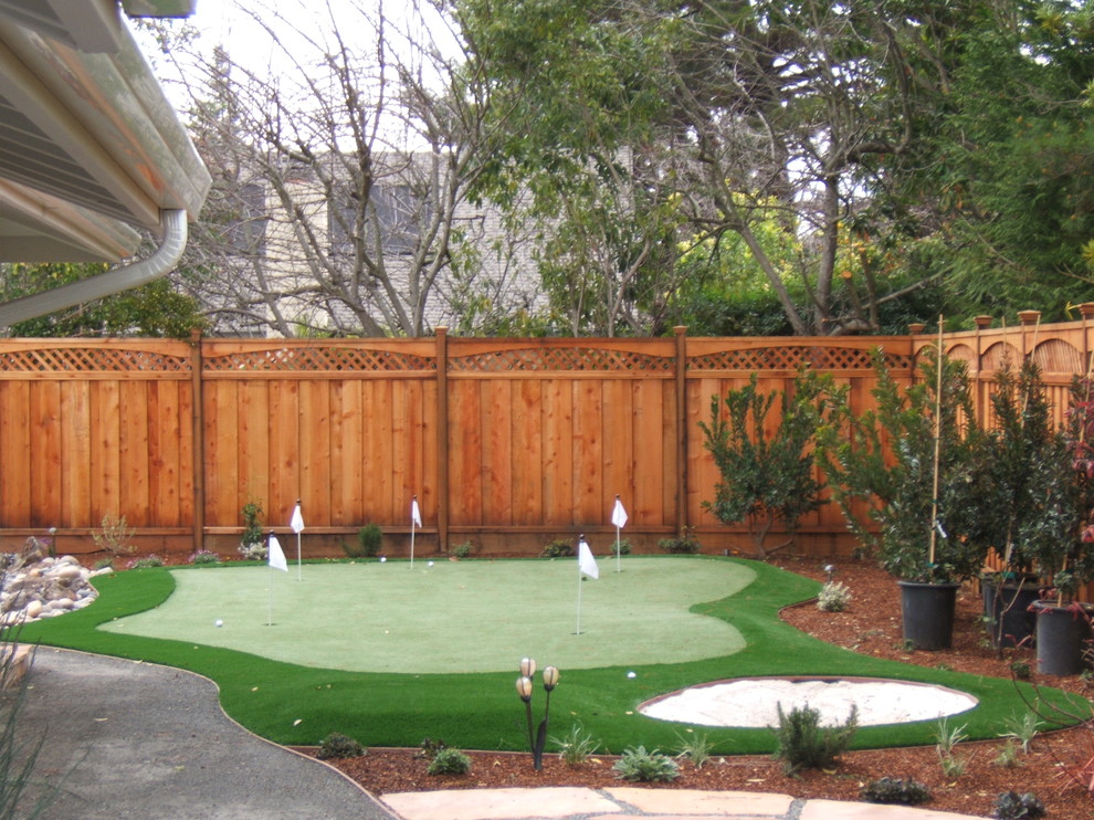 Corner Linen Cabinet Landscape Traditional with Artificial Grass Artificial Putting