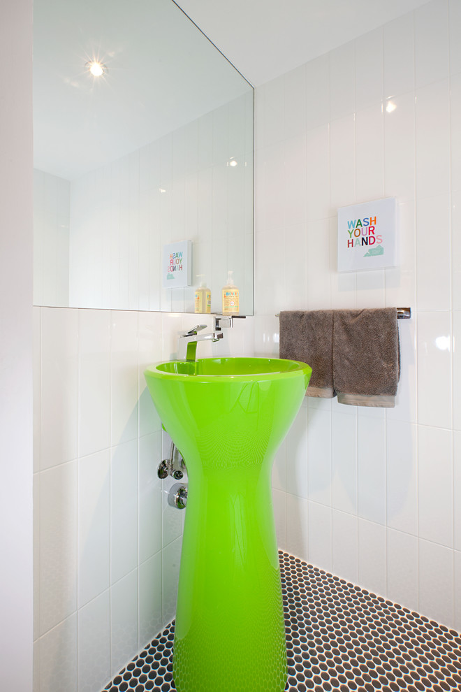 Corner Pedestal Sink Kids Contemporary with Bathroom Bathroom Mirror Bold