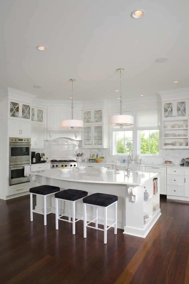 Corner Range Hood Kitchen Traditional with None 1