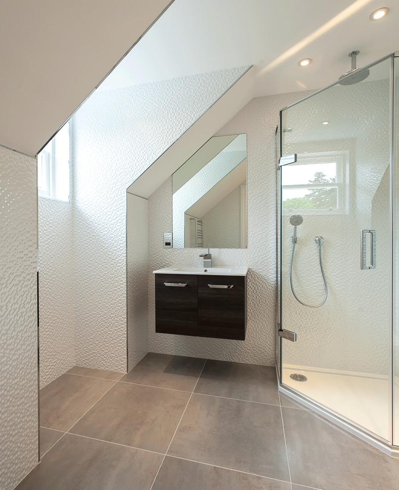 Corner Shower Kits Bathroom Contemporary with Bathroom Doors Floating Vanity