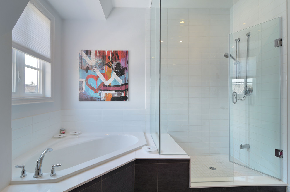 Corner Tub Dimensions Bathroom Contemporary with Artwork Corner Tub Glass