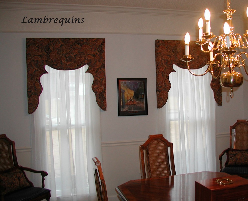 Cornice Board Designs Dining Room Eclectic with Cornice Custom Drapery Lambrequin