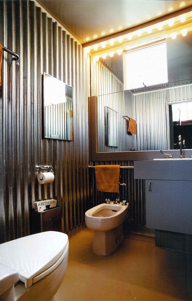 Corrugated Metal Fence Panels Bathroom Industrial with Bidet Corrugated Metal Galvanized