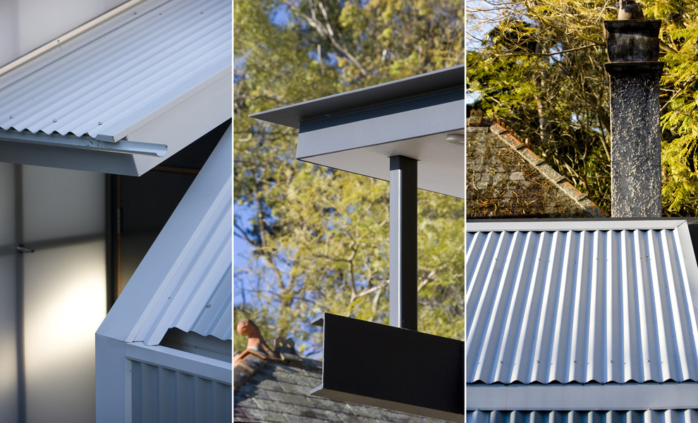 Corrugated Metal Roofing Exterior Contemporary with None 1