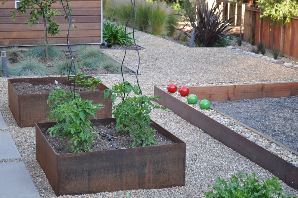 Corten Steel Planters Landscape Contemporary with None 