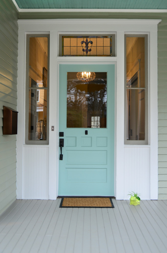 Cottage Front Doors Entry Traditional with Atlanta Blue Front Door