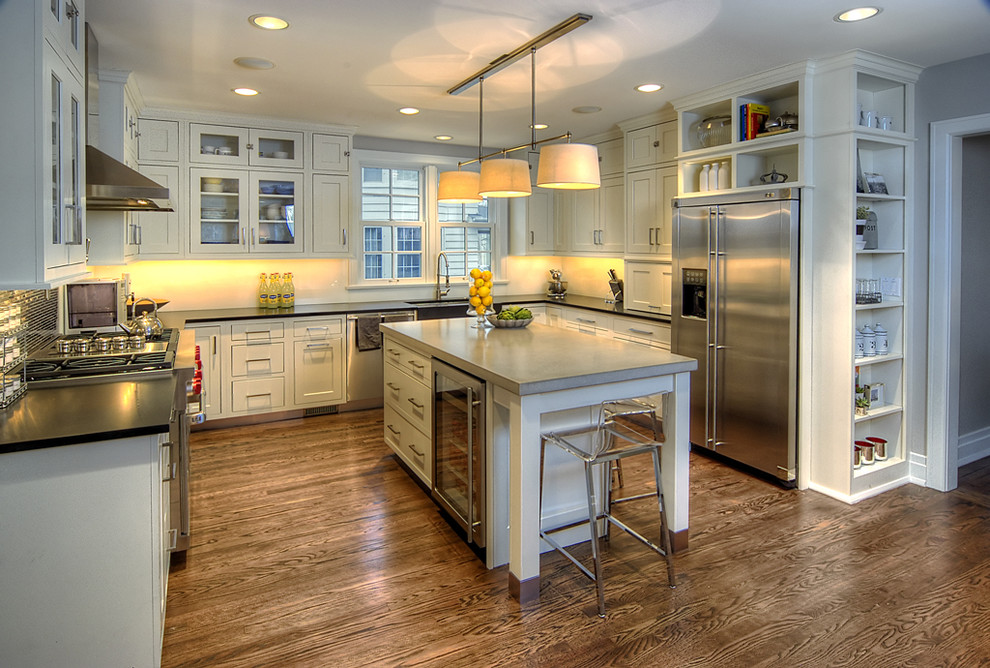 Counter Depth Refrigerator Reviews Kitchen Contemporary with Ceiling Lighting Eat In